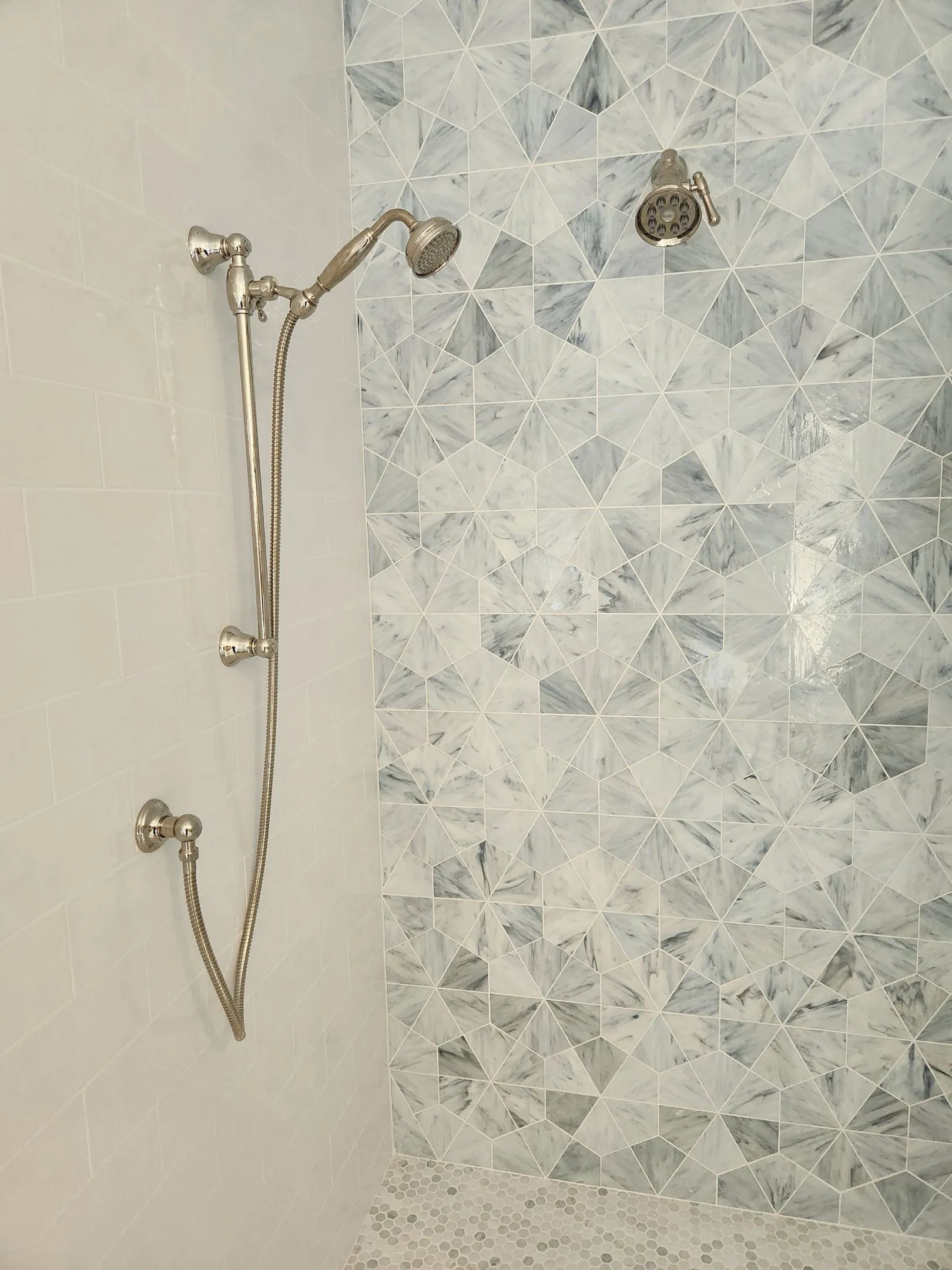 Luxury marble mosaic shower installation — Direct Service Plumbing Charlotte NC