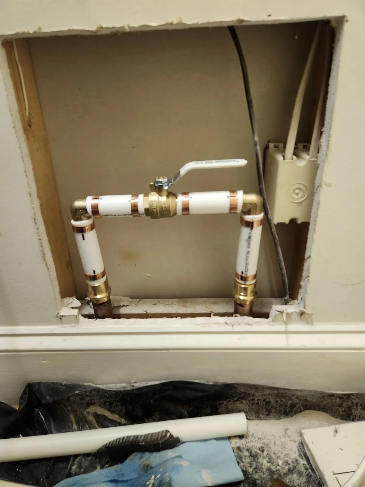 New CPVC pipe and shutoff valve installation — Direct Service Plumbing Charlotte NC