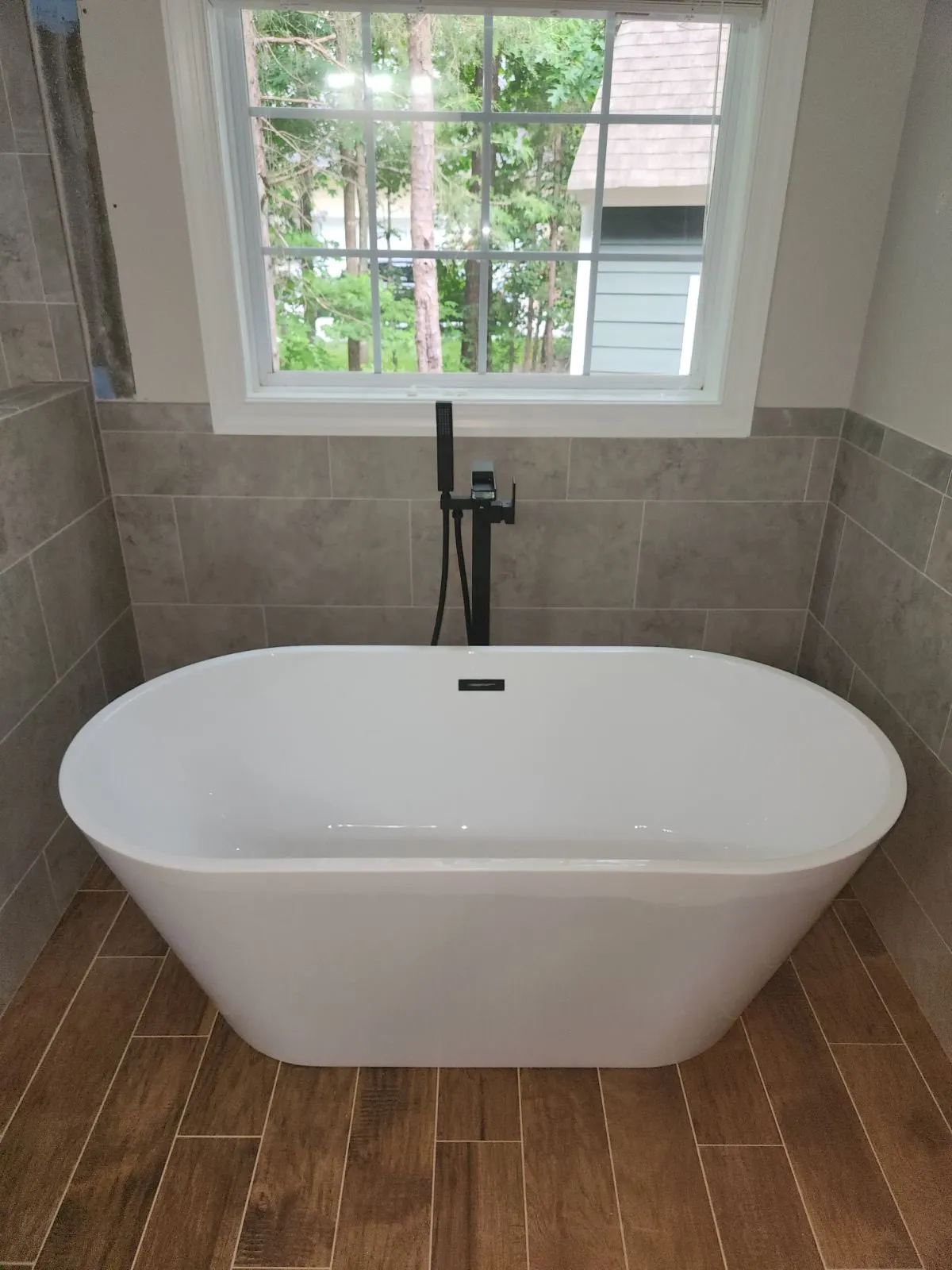 Freestanding soaking tub installation — Direct Service Plumbing Charlotte NC